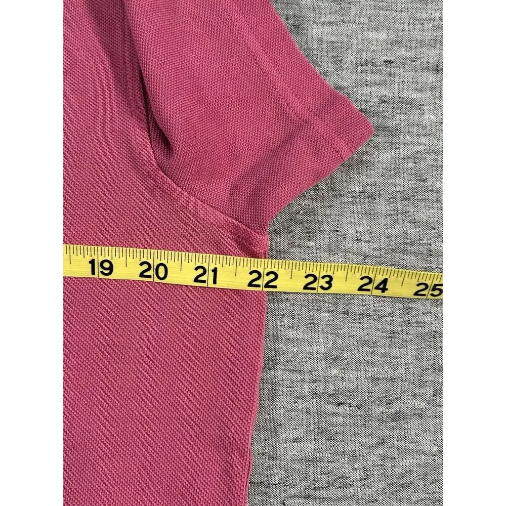 J Crew Oarsman Pique Pocket Shirt Mens Medium Pink Short Sleeve Preppy Crew